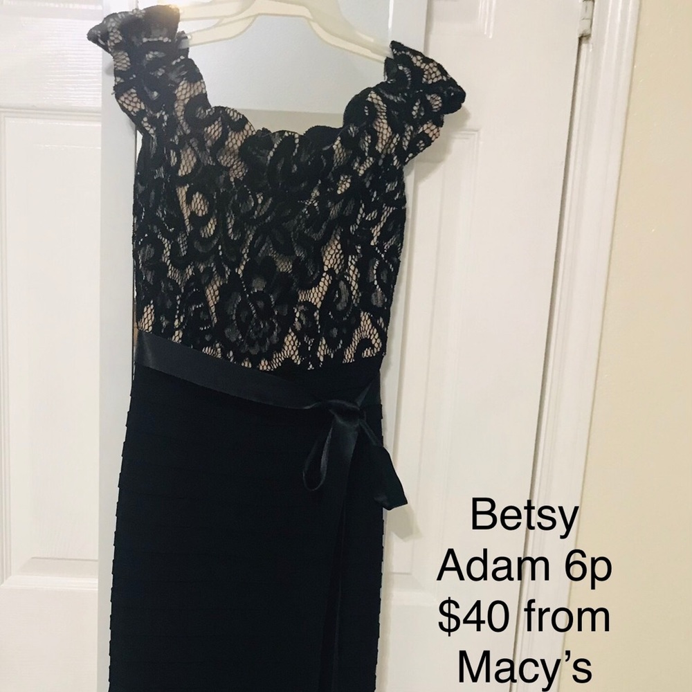 Black formal dress Betsy Adam 6p